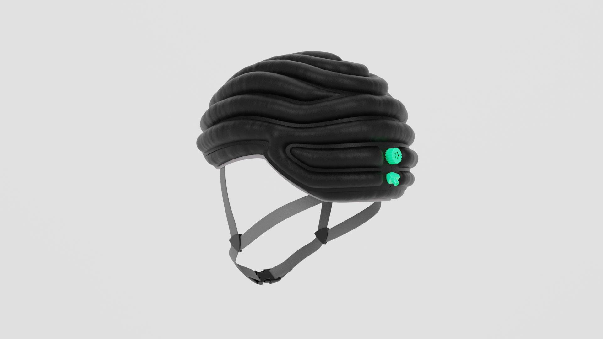 Inflabi le casque de vélo innovant qui se gonfle et se dégonfle pour se ranger facilement